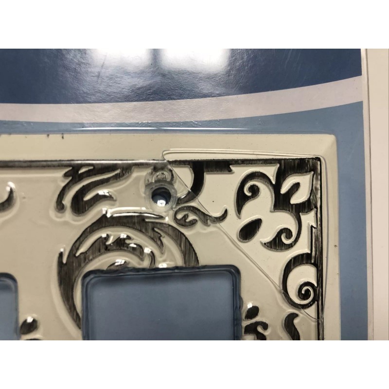 Brainerd Fairhope 2-Gang White Wash Double Decorator Wall Plate-662665