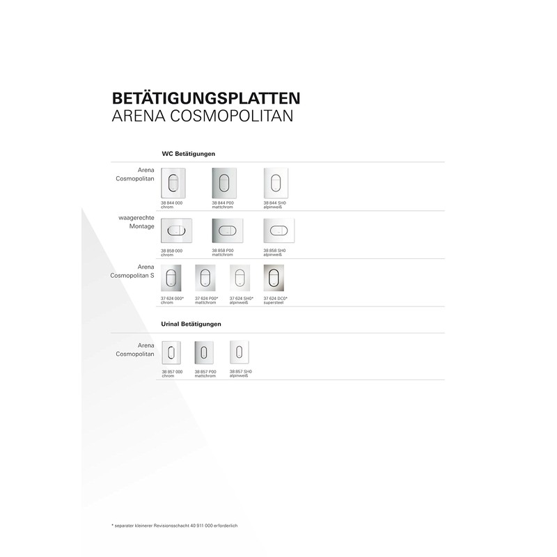 GROHE 38858SH0 | Arena Cosmopolitan WC Wall Plate