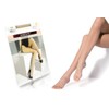 MARILYN Womens Peep Toe Toeless Pantyhose (M, Beige)