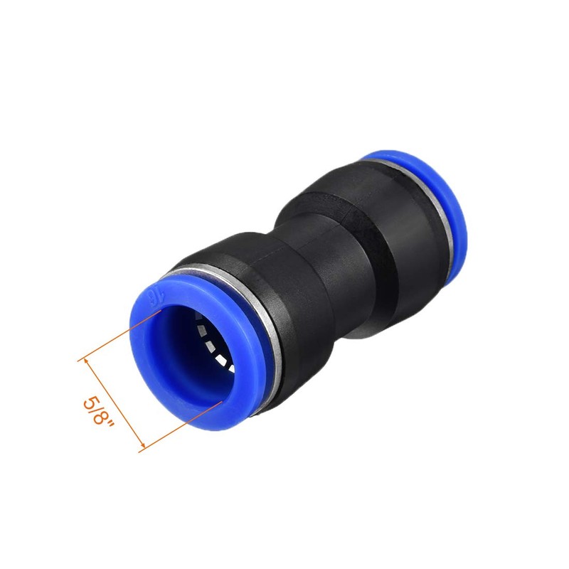 sourcing map Plastic Straight Union Push to Connect Tube Fitting