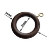 35mm x 54mm Walnut Curtain Rings Effect Drapery Pole Rod