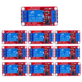 HUAREW 5V 1 Channel Relay Module with Optocoupler Isolation Supports High and Low Level Triggering (Pack of 10)