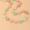 ALRNBY Colorful Flower Choker Necklace for Women Boho Trendy Gold