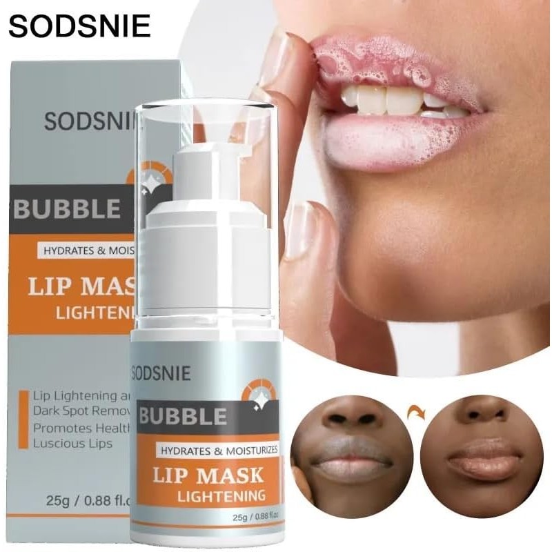 Mascarilla de Burbujas para Labios - Fórmula Aclarante y Exfoliante