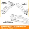 MARRTEUM 40Pcs Plastic Locking Shelf Support Pegs, 5mm Clear Self-Locking