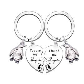 HULALA Couple Lover Romantic Valentines Gifts for Him Her You are My Penguin I Found My Penguin Keyring Keychain Boyfriend Girlfriend Husband Wife Birthday Anniversary Wedding Gift