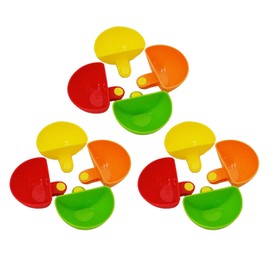 ALL IN RED BOX 12 Pack Seasoning Dishes Plastic Sauce Dish Dip Bowl Plate Holder Dishes for Restaurant Kitchen Sauce