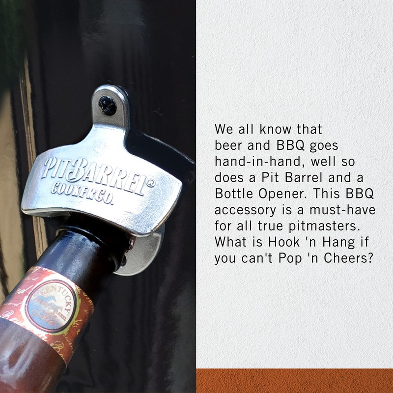 Pit Barrel Cooker Bottle Opener | Stainless Steel Wall Mount
