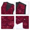 Men's Waistcoat in Jacquard for Weddings and Parties - red,