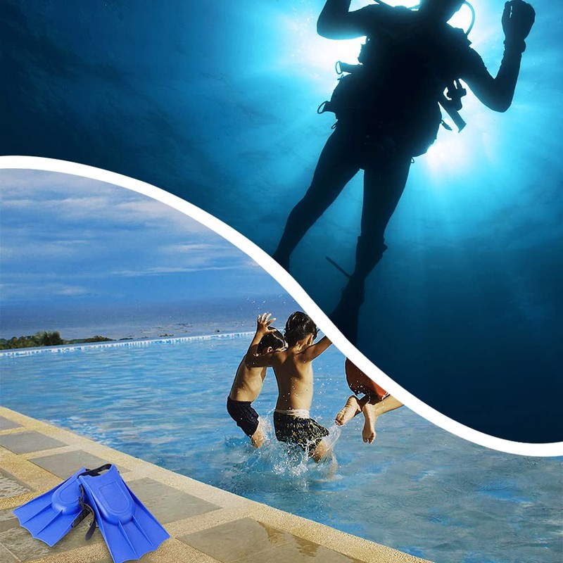 2 Pcs Swim Fins Adjustable Swimming Flippers Professional Snorkel Fins