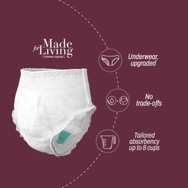 Made for Living The All-Nighter Plus Size Underwear for Women & Men - Dual Absorbent Core, Leak-Free & Odor Protection - Disposable Overnight Adult Pull Ups for Women & Men - XL - 20 Ct