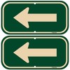 2 Pack Left Arrow Signs 12 x 6 Inches Arrow