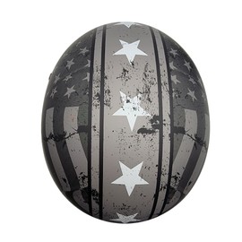 Vega Motorcycle Warrior II Half Helmet with Special Size Adjuster Sun Visor Quick Release Buckle DOT Approved Suits Men Women (Patriotic Flag USA, Small 55-56 cm)