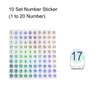 sourcing map Number Stickers 1 to 20 Round Reflective Stickers