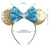 Stylish Mouse Ears Bow Headbands, Glitter Hairbands for Women Girls