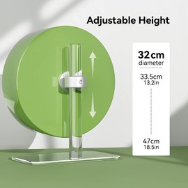 BUCATSTATE Hamster Wheel Slient 12.5inch, Acrylic Hamster Exercise Wheel with Stable Adjustable Stand Running Wheel for Golden Bear Hamster, Sugar Gliders, Rats, Hedgehogs and Other Small Animals