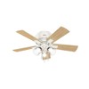Hunter Crestfield Indoor Low Profile Ceiling Fan with LED Light