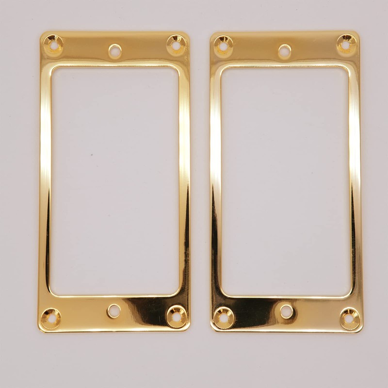 harpfeas 2PCS Flat Metal Humbucker Pickup Mounting Ring Set -