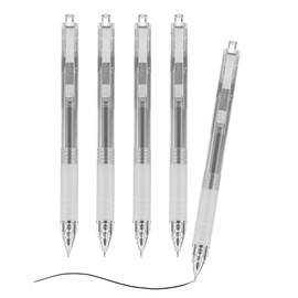 M&G Gel Pens, 0.5mm Black Ink Gel Pen Fine Point Pens, Retractable Gel Ink Rollerball Pens, Quick Dry Gel Ink Pens with Large Capacity Ink Smooth Writing for Office School Women Men, 5 Pcs