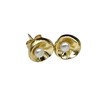 India with Love 9K Gold Pearl Stud Earrings, Delicate Classic