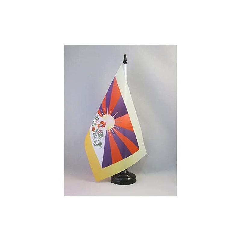 Tibet Table Flag 5'' x 8'' - Tibetan-Buddhist Desk Flag