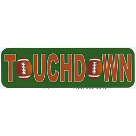 StickerTalk Touchdown Football Magnet, 10 inches by 3 inches