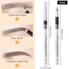 6Pcs wooden hard-core eyebrow pencils, eyebrow and eyeliner pencils, waterproof