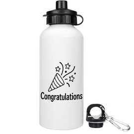 Azeeda 600ml 'Congratulations Party Popper' Reusable Water/Drinks Bottle (WT00087804)