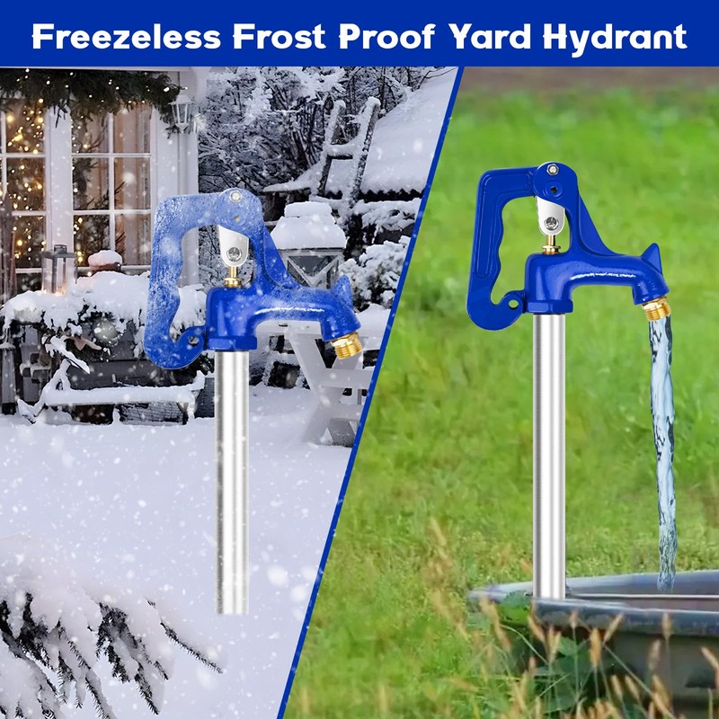 4.25FT Frost Proof Yard Hydrant,Freezeless Frost Free Outdoor Water Hydrant,3/4"