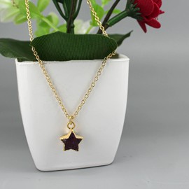 Gempires Natural Ruby Star Necklace, Star Pendant for Women, July Birthstone Necklace, Gift for her, 16 + 2 Inch Adjustable 14k Yellow Gold Plated Chain