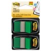 Post-it 680GN2 Standard Page Flags in Dispenser, Green, 100 Flags/Dispenser