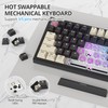 SbocKeeb 75% Wireless Creamy Mechanical Keyboard, Hot Swappable Custom Keyboard,