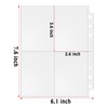 Antner 25 Pack 6 Ring A5 Binder Sleeves 2.5x3.5" Photocard