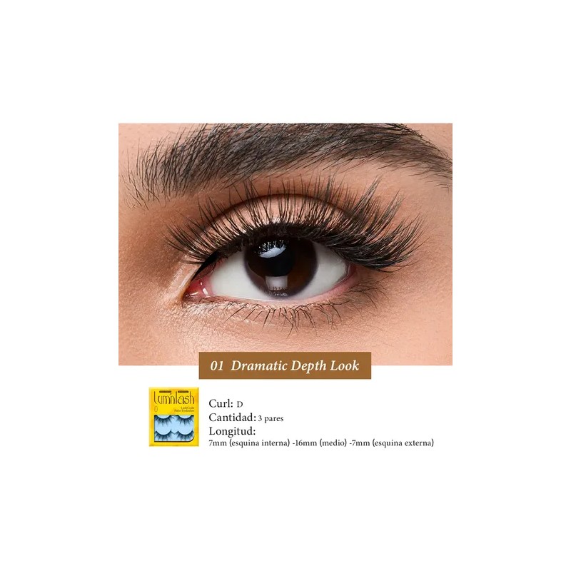 Luminlash Extensiones De Pestañas Postizas 3d Natural 3pcs