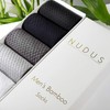 NUDUS Men’s Bamboo Rayon Quarter Socks, 5-Pair Box, Super Breathable,