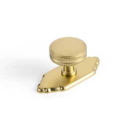 Goo-Ki Champagne Bronze Cabinet Drawer Knobs with Backplate or Spacer Zinc Alloy Kitchen Hardware - 6 Pack Single Hole Bar Pull Handles