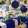 BRILLMAX 4 Pack Navy Blue Tablecloths for 8 Foot Rectangle