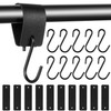 YiLUXmyyxgs 10 Sets S Hooks for Hanging, S-Hook with Leather