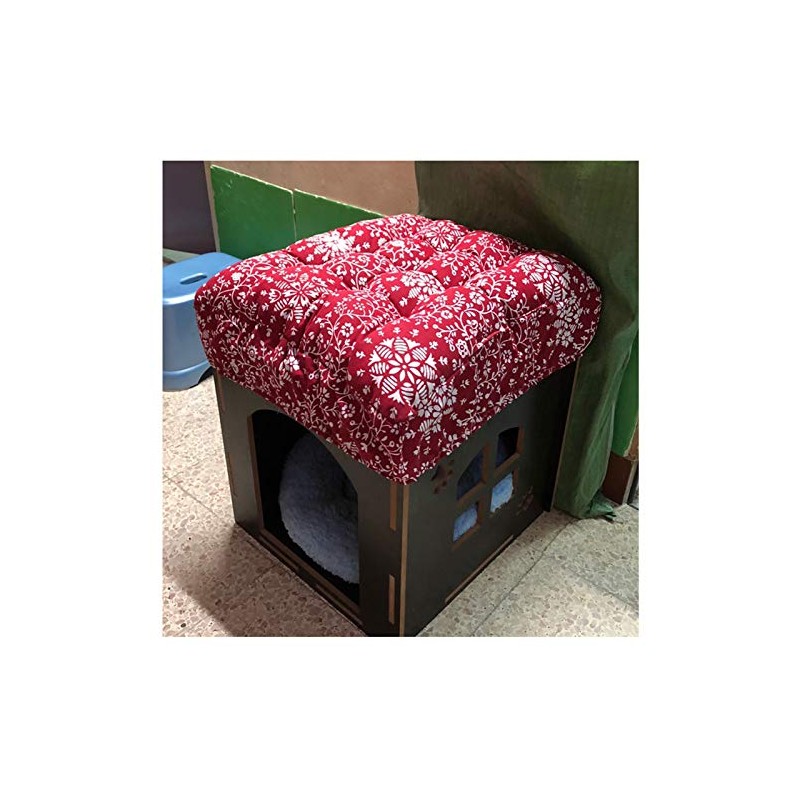 TINTON LIFE Padded Rectangle Bar Stool Cover Cushion with Elastic