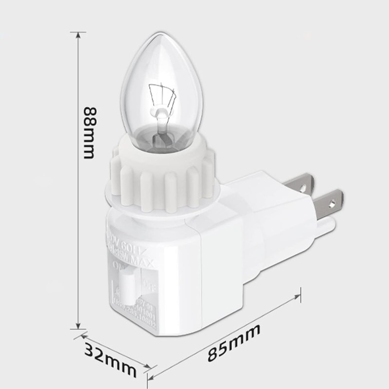 TWDRTDD Night Light Plug in Base, 360° Rotatable Waterpfoof Nightlight
