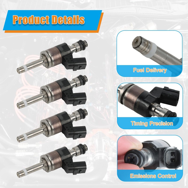 FIWARY 4pcs Fuel Injectors fits for Honda Accord 2018-2020, CR-V