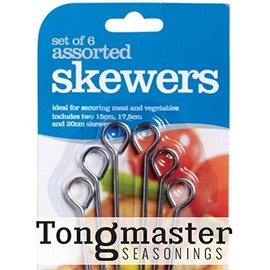 Steel Food BBQ Skewers / Chicken / Meat / Fish / BBQ - Assorted