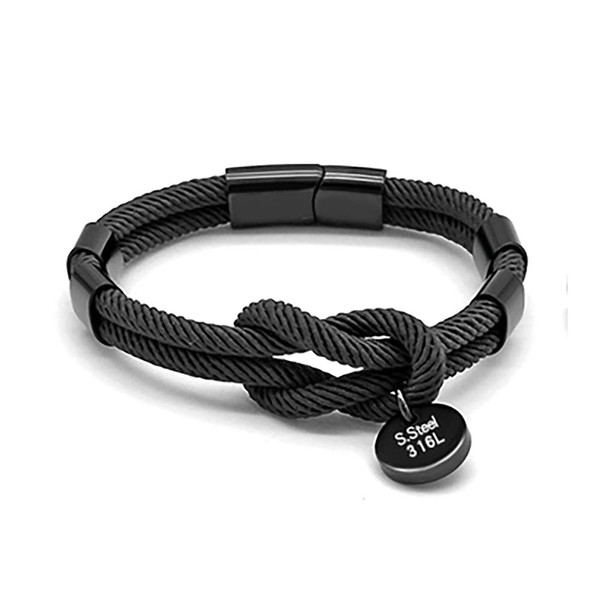 ZENSE - Adjustable Knot Cord Bracelet, Base metal, None
