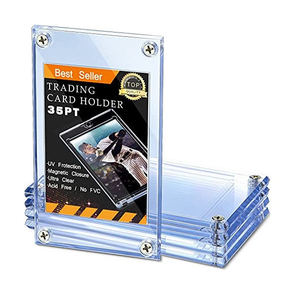 5 Pieces 4-Screw Trading Card Protector, Baseball Card Protector, 35