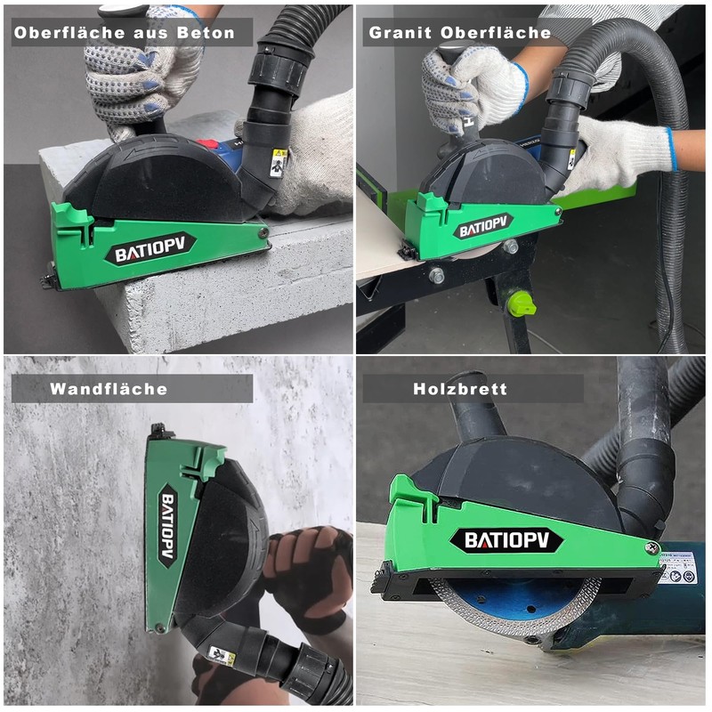 BATIOPV Suction Hood Angle Grinder for Universal Cutting Discs 115