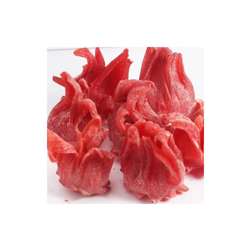US Snacks Candied Dried Hibiscus Flowers, Dehydrated Hibiscus Bite Snack,