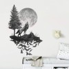 Runtoo Wolf Wall Decals Moon Wall Art Stickers Bedroom Living