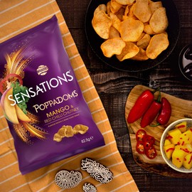Sensations Poppadoms, Mango & Red Chilli Chutney, 82.5g