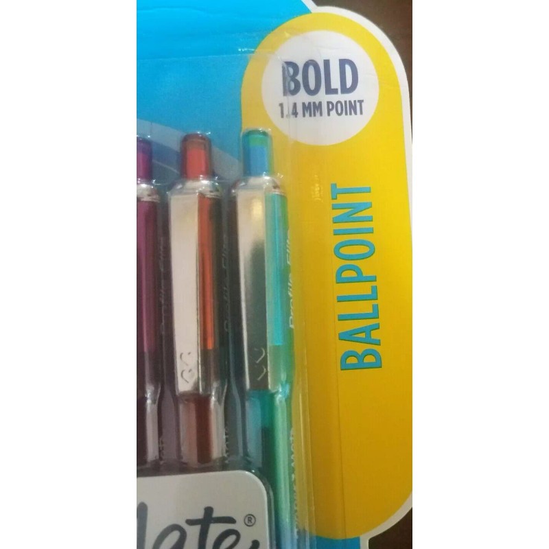 Paper Mate Profile Elite Retractable Ballpoint Pens, Bold Point,8pc Asst-SHIP24H