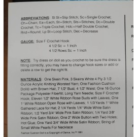 Td Creastions Cassandra Crochet Fashion Cushion Doll (Td-823) [Pamphlet] Craft Clothes